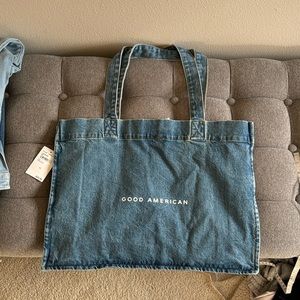 NWT Good American denim tote bag